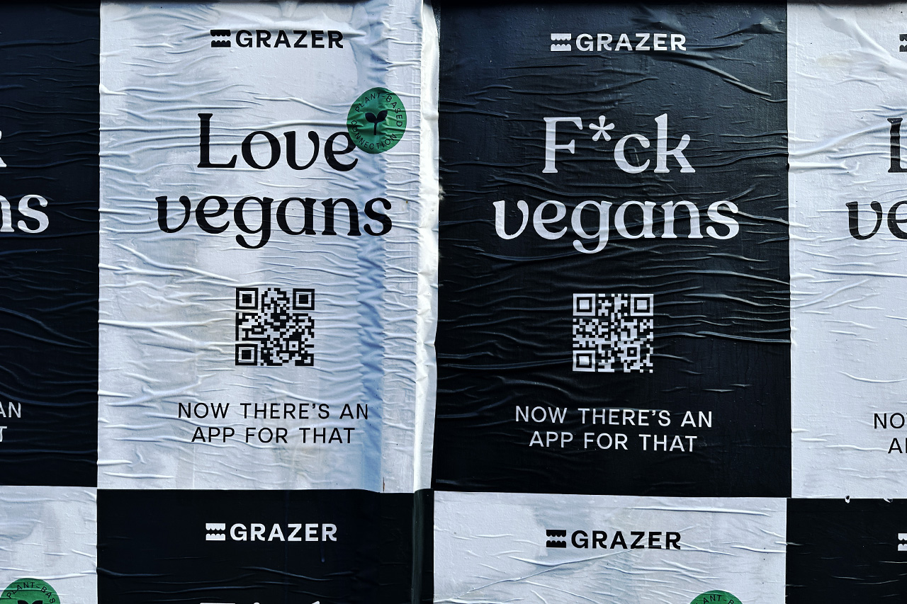 ru paul drag race uk bimini vegan dating app grazer campaign fuck vegans