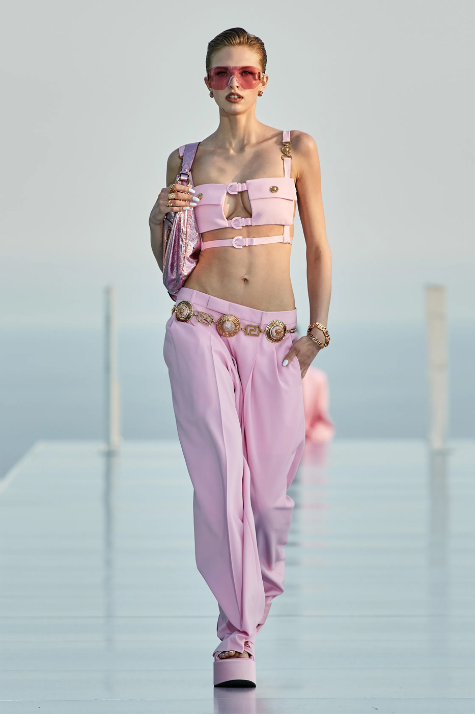 dua lipa donatella versace collection summer fashion show cannes